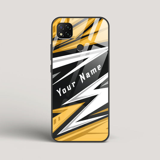  Racer Yellow Name Edition - Redmi 9 Glass Case