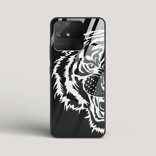 Tiger silhouette - Realme Narzo 50A Glass Case