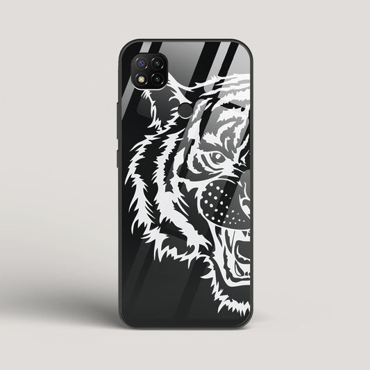 Tiger silhouette - Redmi 9 Glass Case