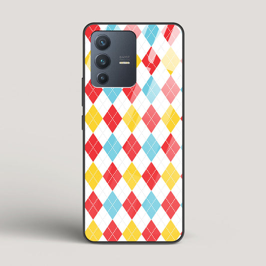 Argyle Checks - vivo V23 5G Glass Case