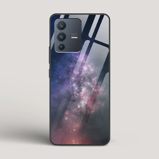 Black And Blue Nebula - vivo V23 5G Glass Case