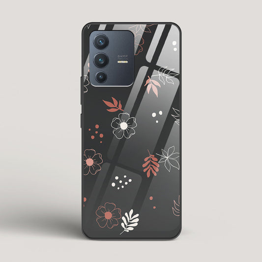 Boho Floral Midnight - vivo V23 5G Glass Case