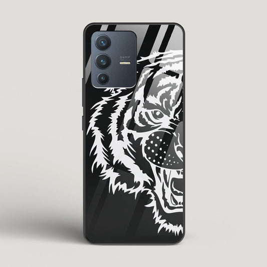 Tiger silhouette- vivo V23 5G Glass Case