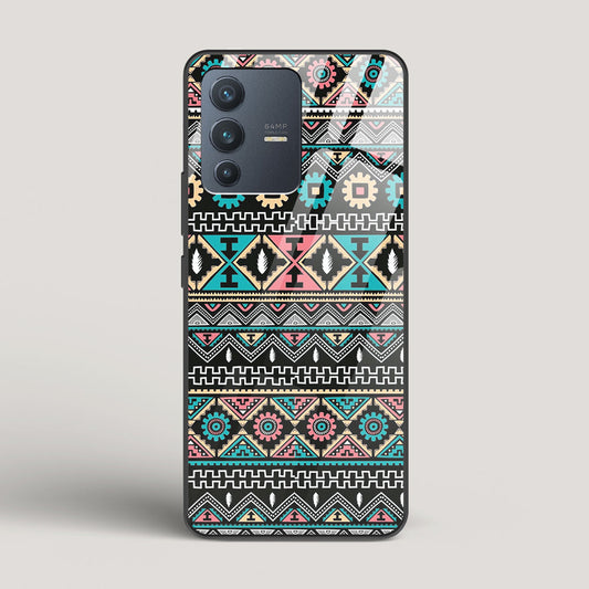 Triable pattern 03 - vivo V23 5G Glass Case