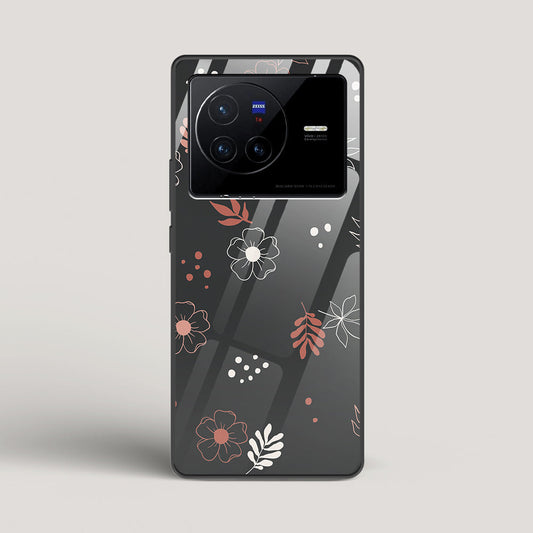 Boho Floral Midnight - vivo X80 Glass Case