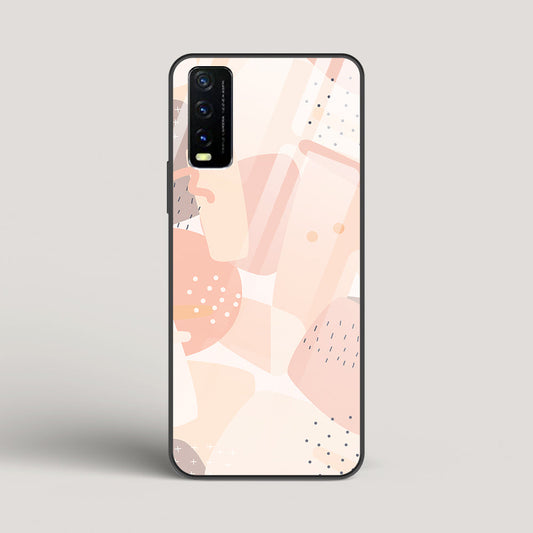 Abstract Shapes - vivo Y20 Glass Case