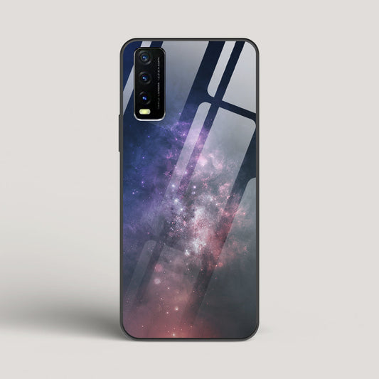 Black And Blue Nebula - vivo Y20 Glass Case