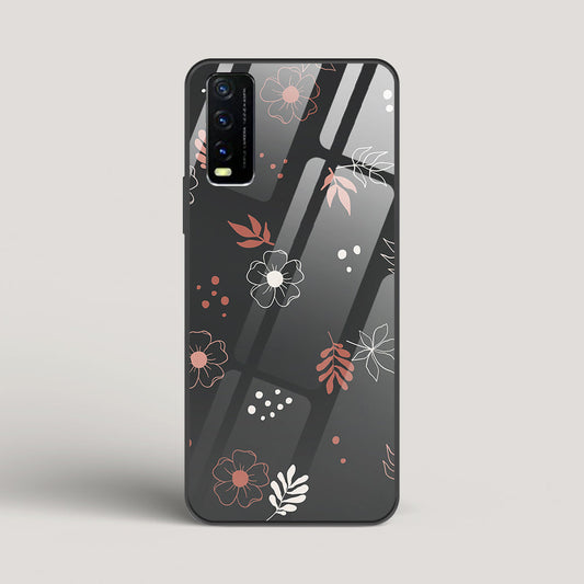 Boho Floral Midnight - vivo Y20 Glass Case