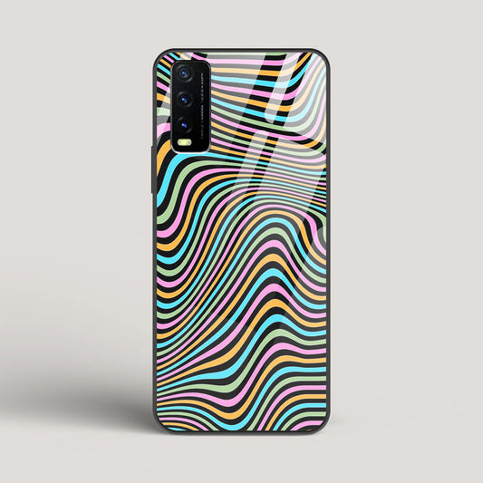 Color Lines - vivo Y20 Glass Case