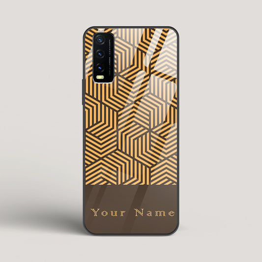 Geometric  Name Edition - Vivo Y20 Glass Case