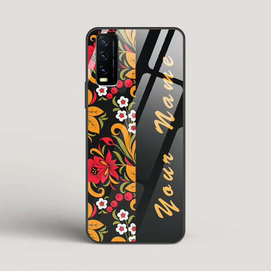 Khokhloma Design 2 Name Edition - Vivo Y20 Glass Case