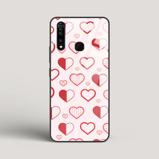 Abtsract Heart Pattern - Vivo Z1 Pro Glass Gripper Case