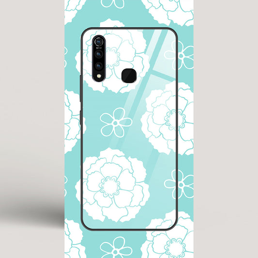 Peony Pattern - Vivo Z1 Pro Glass Gripper Case