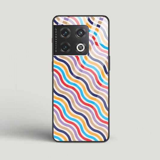 Wavy Striped Lines - Oneplus 10 Pro Glass Gripper Case