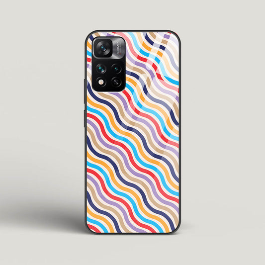 Wavy Striped Lines - Xiaomi 11I Hypercharge Glass Gripper Case